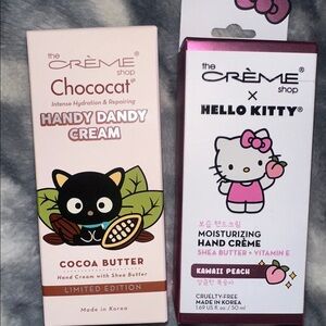 The Crème Shop x Hello Kitty Hand Crème & Chococat Handy Dandy Cream NEW